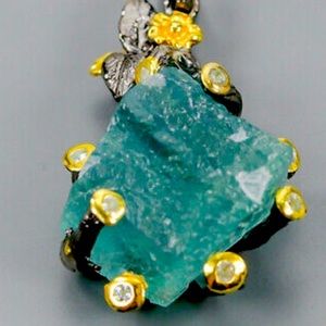 Natural Green Fluorite Pendant